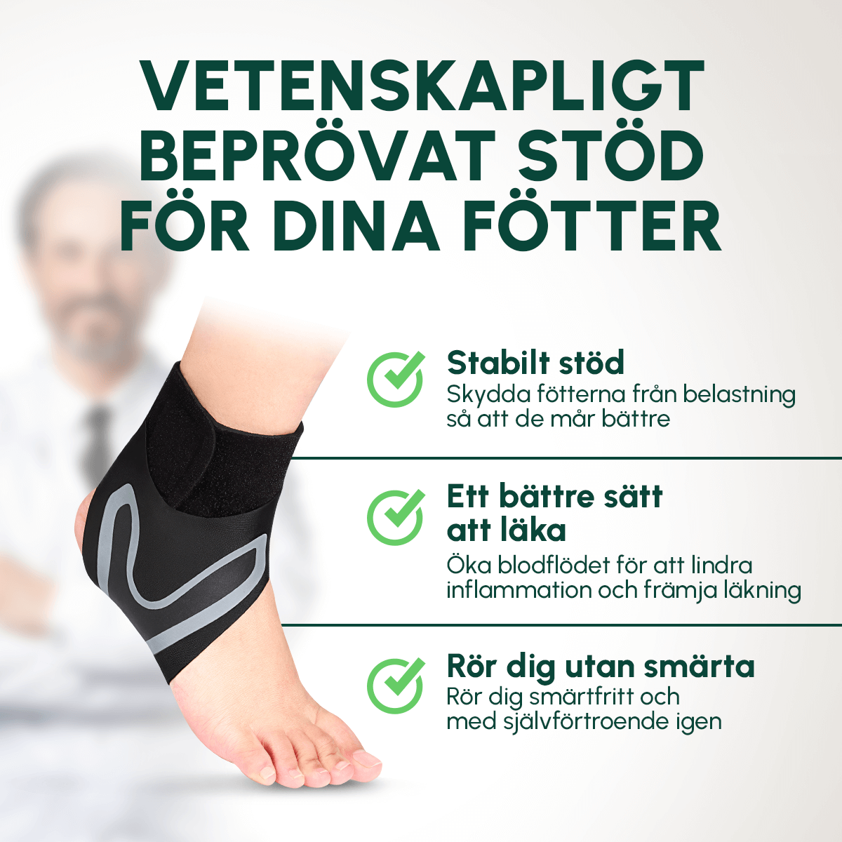 Fotsupporten™ Fotvalvsstöd för Plattfot och Hålfot - 1+1 GRATIS