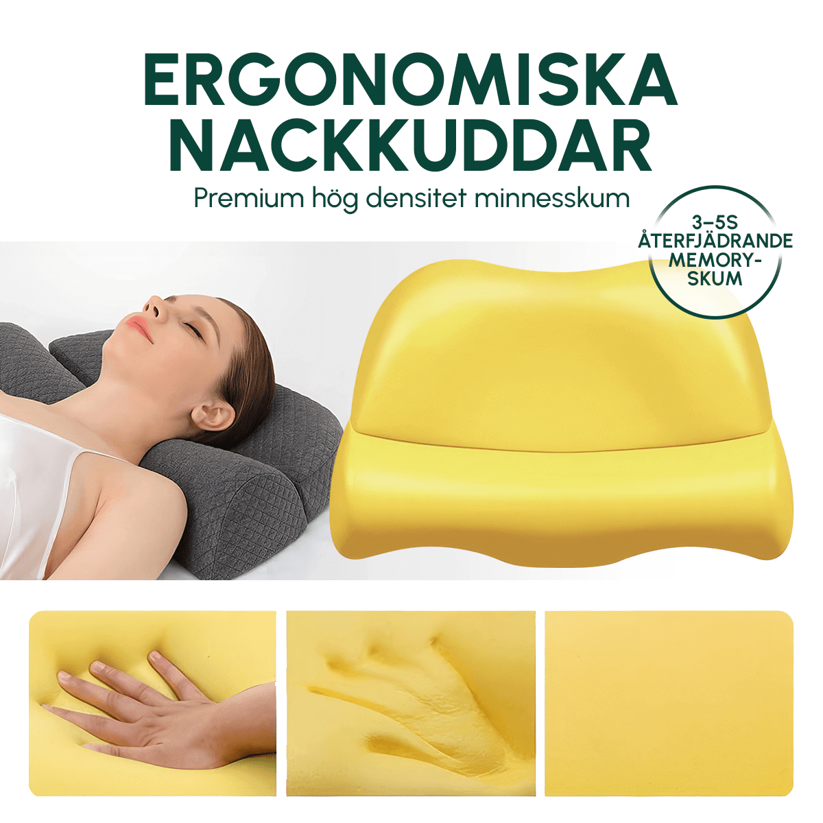 Kudde för Nacken – Ergonomisk Nackkudde Memory Foam